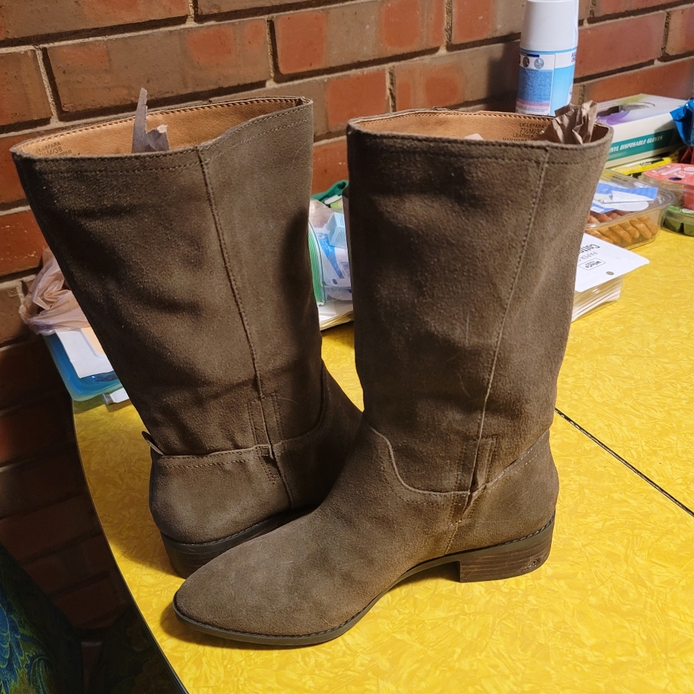 J Crew suede md tall boots sz 7.5